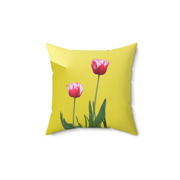 Floral Square Pillow SPOTTED TULIP yellow (Spun Polyester)