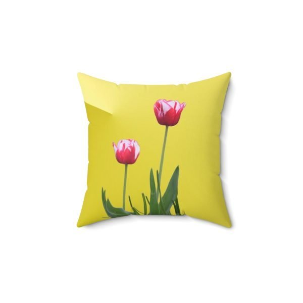 Floral Square Pillow SPOTTED TULIP yellow (Spun Polyester) - Image 2