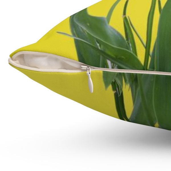 Floral Square Pillow SPOTTED TULIP yellow (Spun Polyester) - Image 3