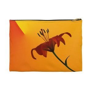 Floral Flat Pouch ORANGE LILY