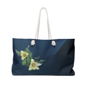 Floral Weekender Bag CREAM TULIP blue