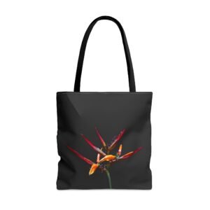 Floral Tote Bag BIRD OF PARADISE black